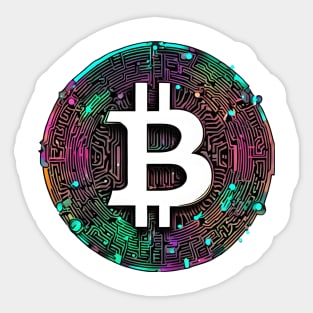 Bitcoin colorful Sticker